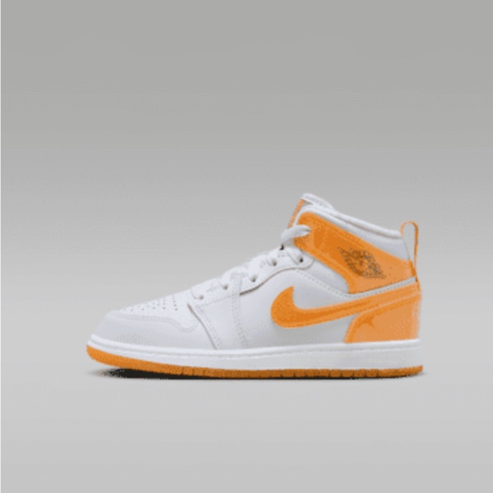 Nike Kids Jordan 1 Gatorade Orange and White High-Top Sneakers
